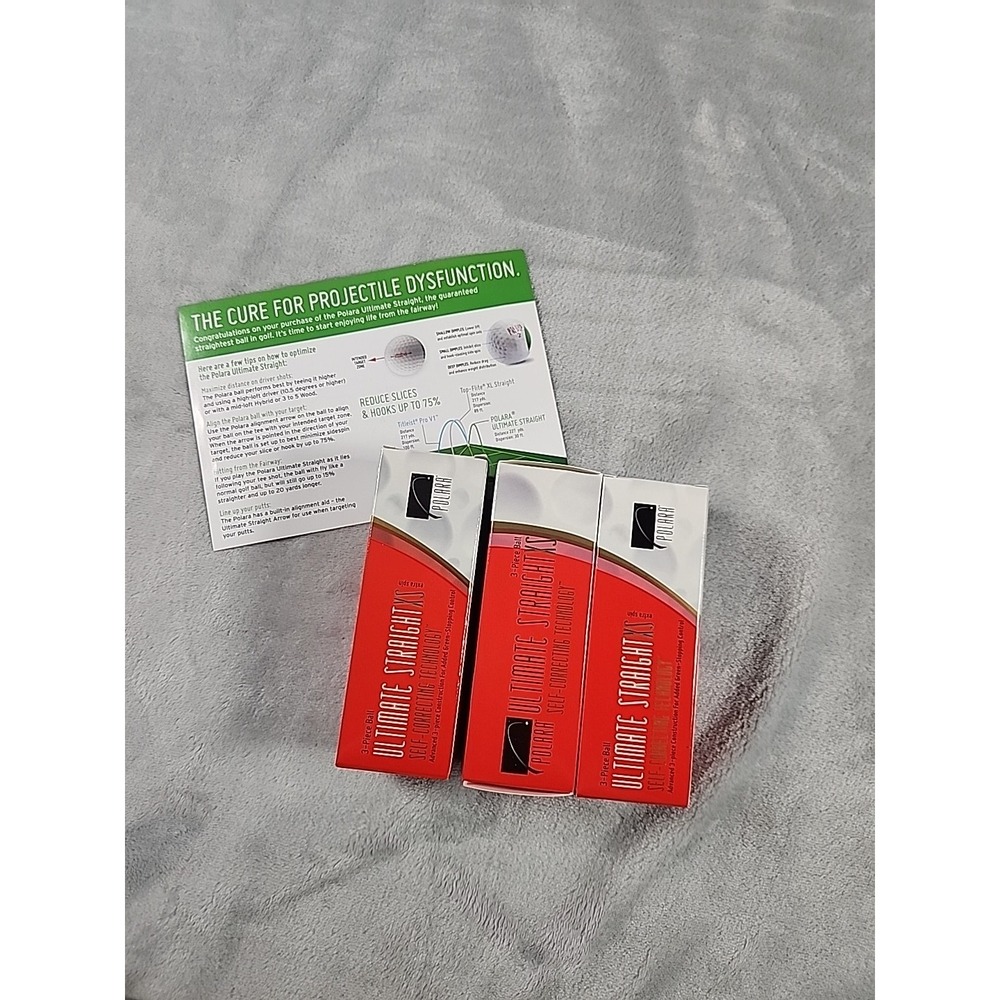 Polara Ultimate Straight XS Extra Spin Self Correcting Tech Golf Balls‎ NEW